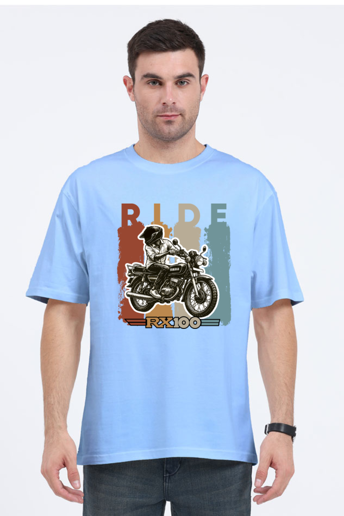 Yamaha RX100 Rider Tshirt | Rider Oversized Tishirts - Image 2