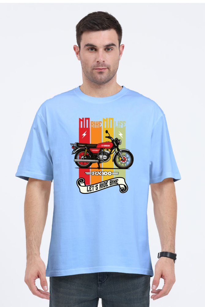 No Bike No Life | Yamaha rx100 Oversized Premium Tshirt - Image 2