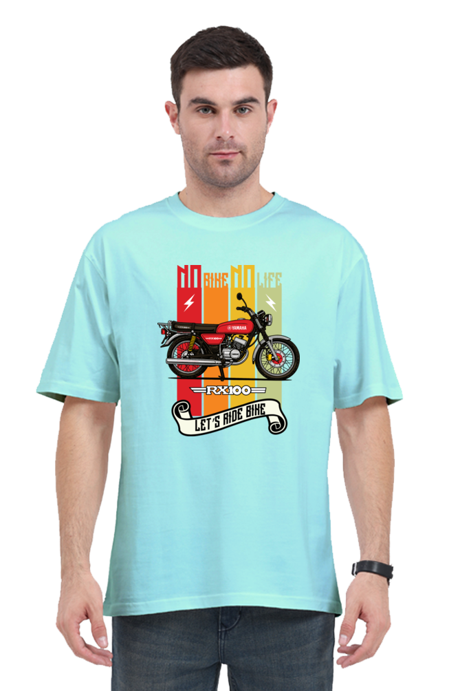 No Bike No Life | Yamaha rx100 Oversized Premium Tshirt - Image 3