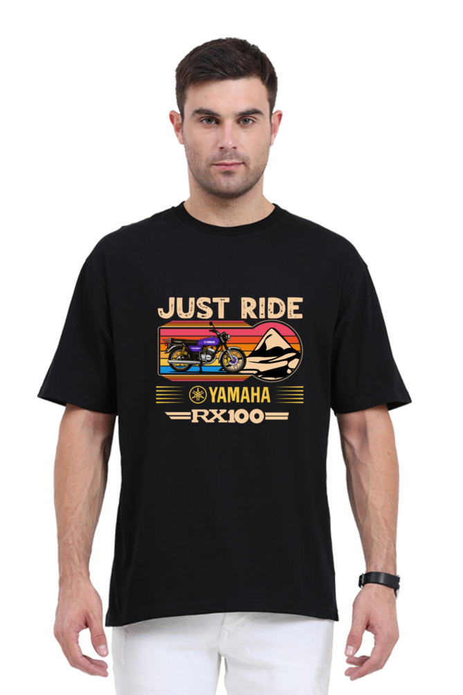 Just Ride | Yamaha rx100 Oversized Tshirt Front Print - Image 9
