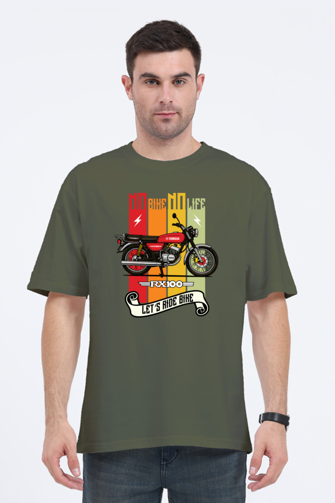 No Bike No Life | Yamaha rx100 Oversized Premium Tshirt - Image 6