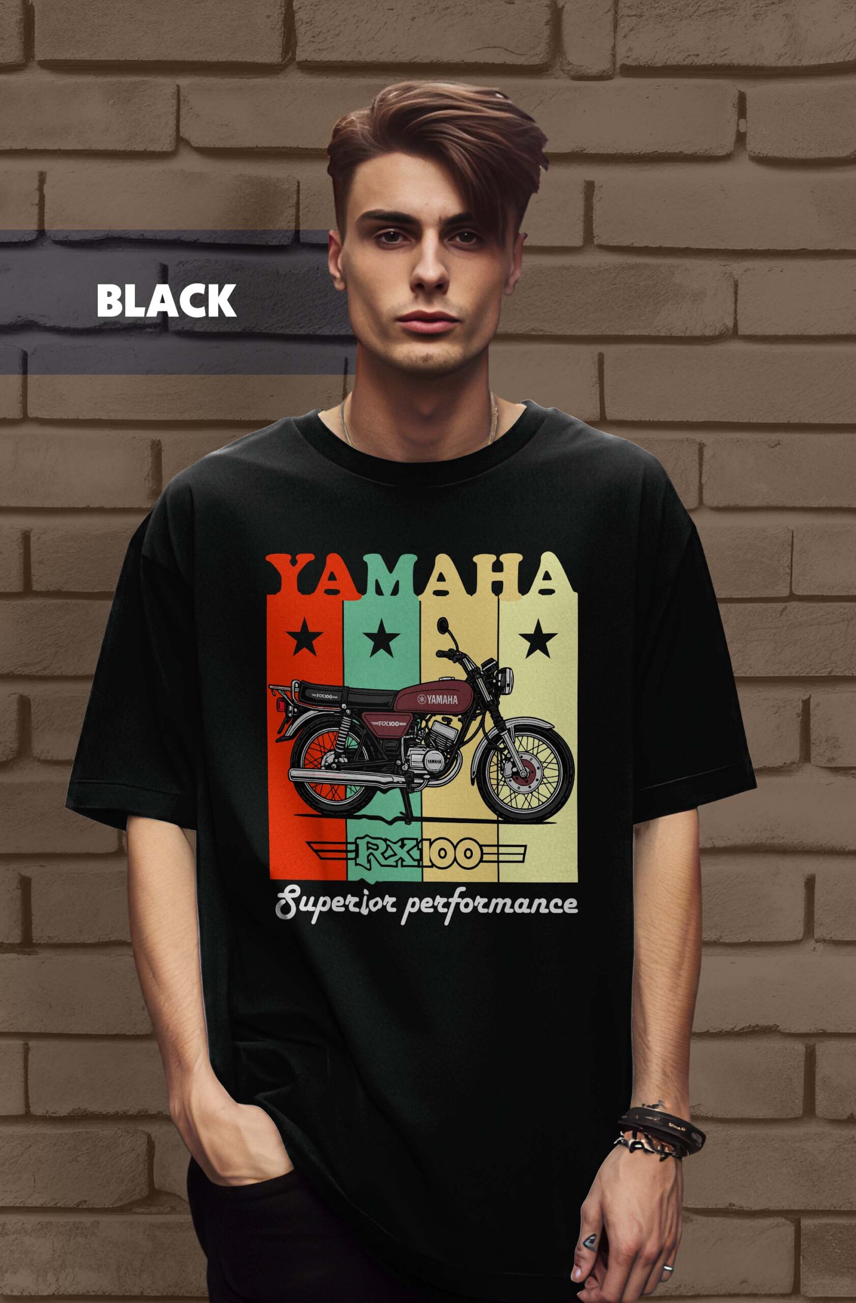 Yamaha RX100 Printed Oversized Tee | Premium 240GSM Fabric
