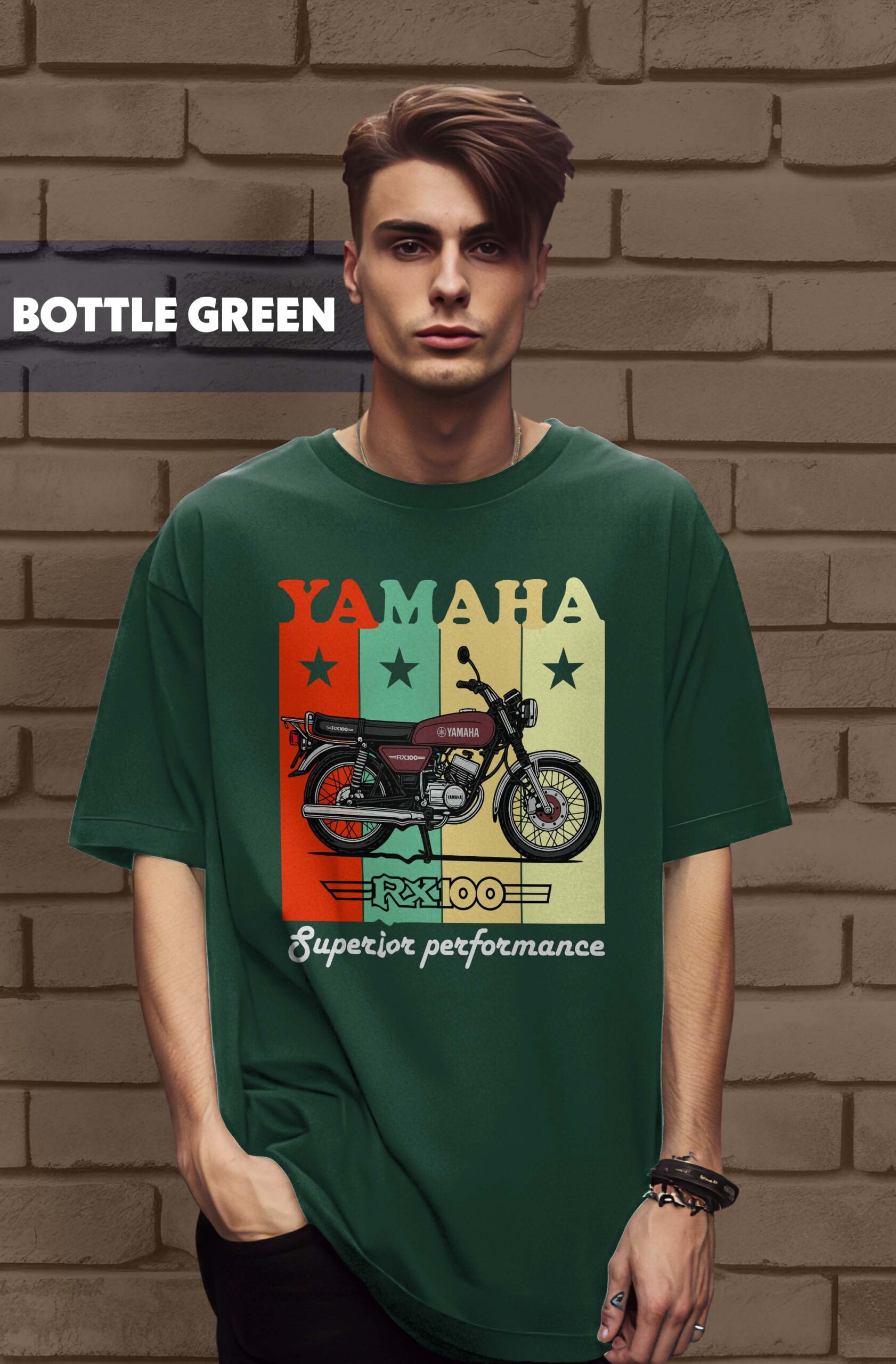 Yamaha RX100 Printed Oversized Tee | Premium 240GSM Fabric - Image 4