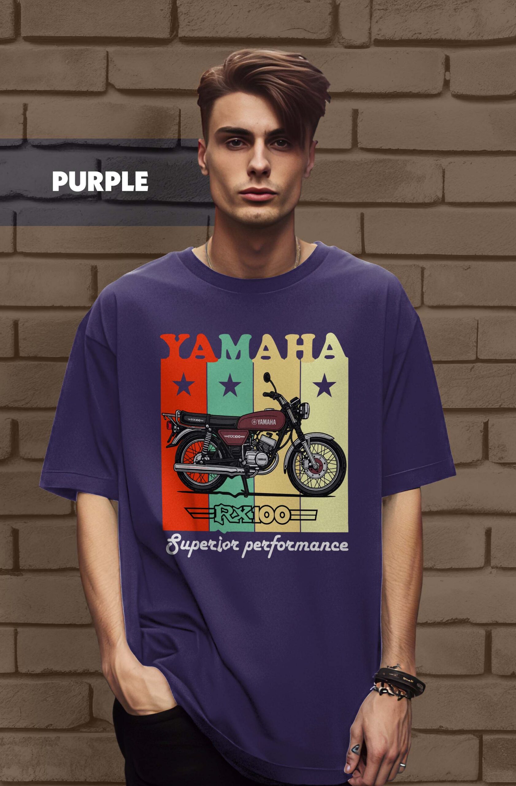 Yamaha RX100 Printed Oversized Tee | Premium 240GSM Fabric - Image 7