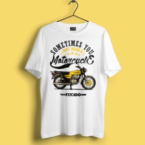 Yamaha RX100 Rider | Tshirt | Oversized Rider Tshirt Front Print